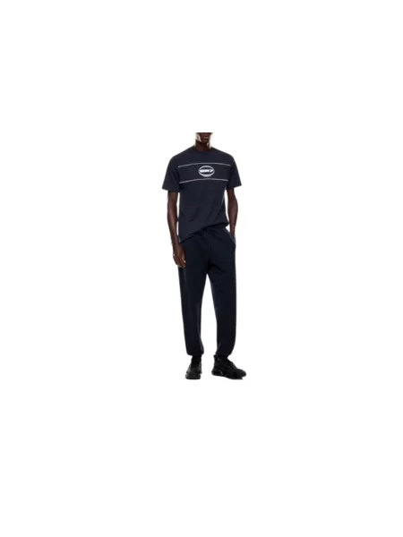 Spodnie dresowe Emporio Armani Ea7 niebieskie