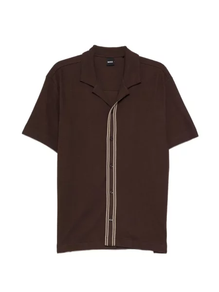 Cămașă Boss tricotate maro