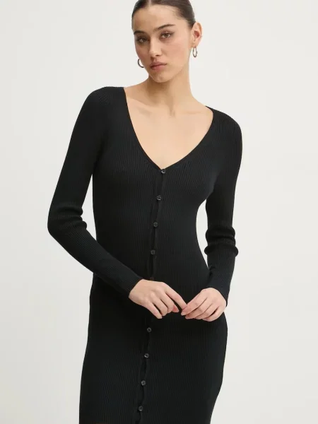 Obleka Abercrombie & Fitch črna