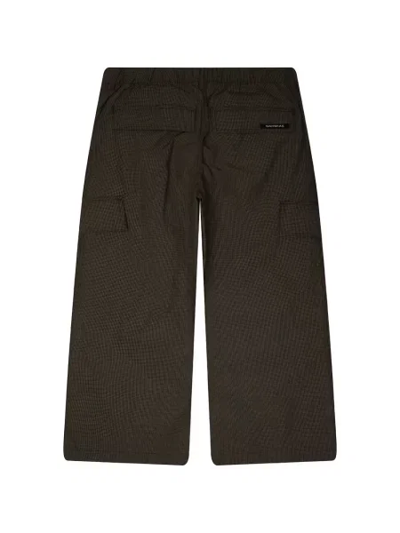 Pantaloni cargo Nahmias în carouri verde