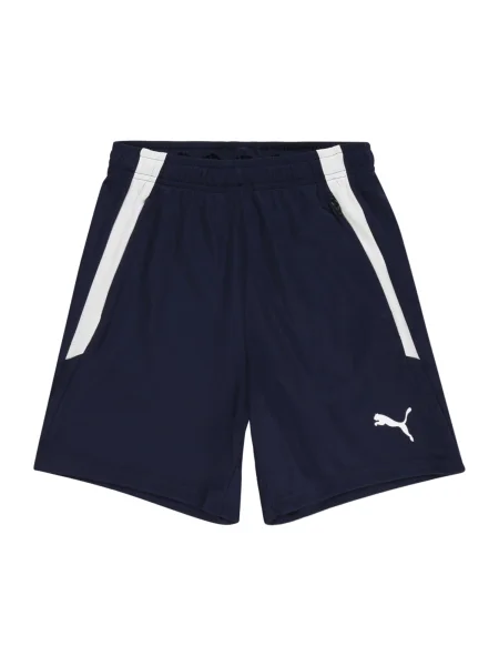 PUMA Pantaloni sport Team Liga bleumarin alb