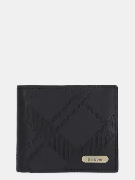 Barbour portofel de piele negru