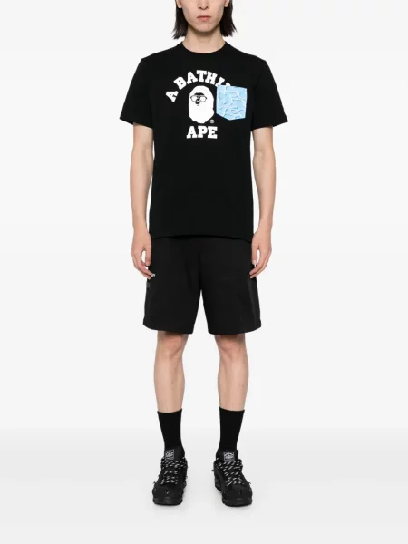 Tričko A Bathing Ape® s potiskem černé
