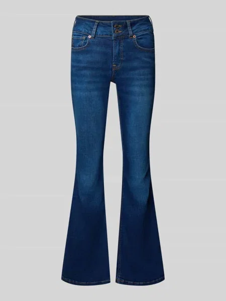 Jeansy o rozkloszowanym kroju z mieszanki bawełny model ‘VENUS’ Pepe Jeans niebieskie