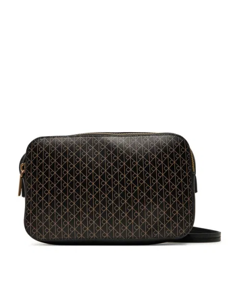 Geantă Calvin Klein Emblem Aop Elongated Camera Bag Black Universal negru