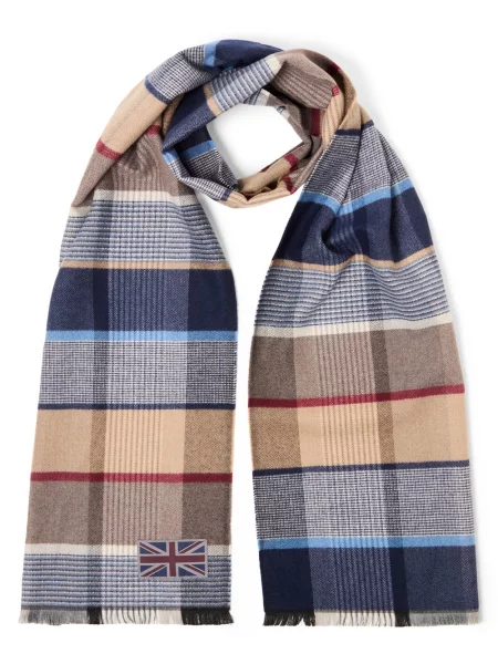 Finshley & Harding London Szalik z domieszką wełny Mężczyźni wielokolorowy ONE SIZE