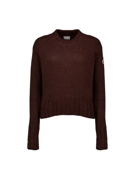 Sweter Moncler wełniany brązowy