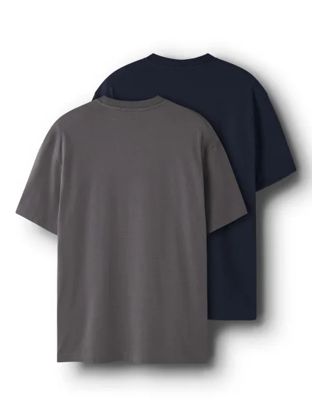 TWO SOON Tricou gri închis negru