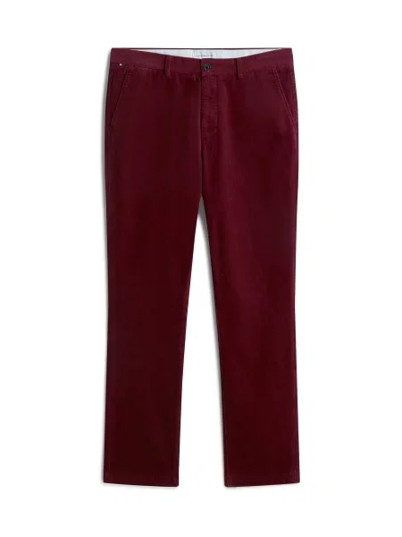 TOMMY HILFIGER Pantaloni eleganți Denton burgundy roșu