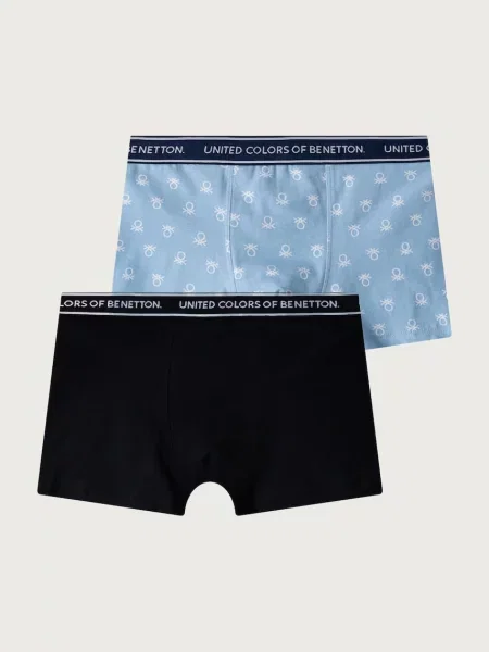 United Colors of Benetton priliehavé boxerky detské s elastanom modrá