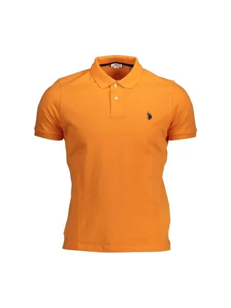 Koszulka polo U.s Polo Assn. z logo pomarańczowa