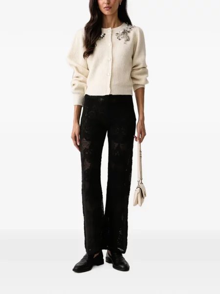 Pantaloni Twinset tricotate negru