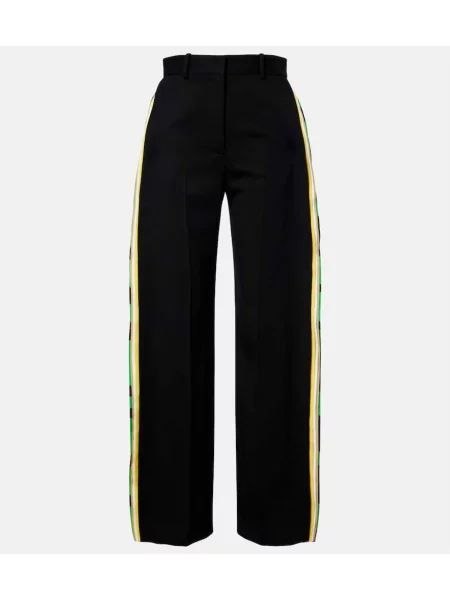 Pantaloni Loewe de lână cu picior lat negru