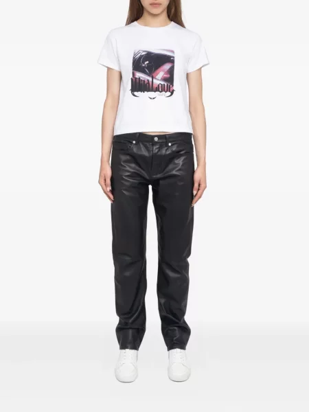 Raštuotas marškinėliai Zadig&voltaire balta