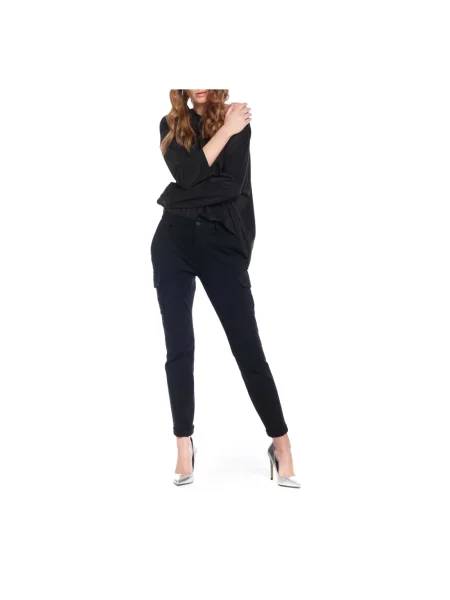 Spodnie cargo Mason's czarne