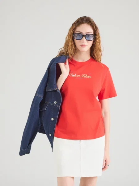 Calvin Klein Jeans Tričko CLASSIC námornícka / pastelovo žltá / purpurová modrá