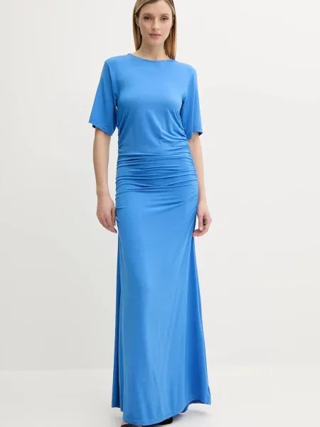 Gestuz ruha maxi egyenes lila