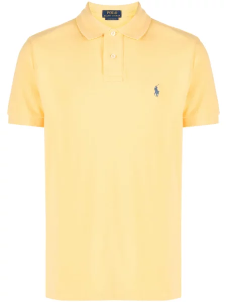 Поло тениска Polo Ralph Lauren бродирана жълто