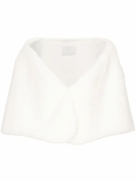 Sztuczne futro kurtka Unreal Fur kopertowa biała