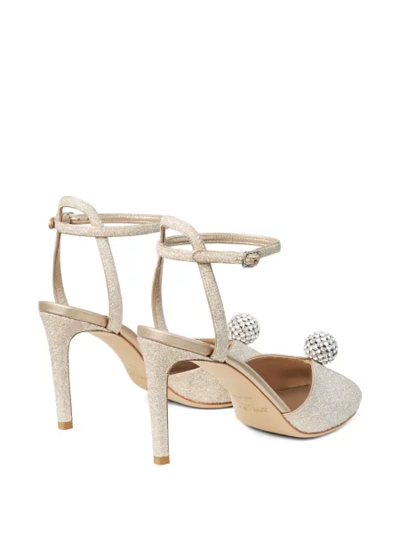 Sandale Jimmy Choo de cristal auriu