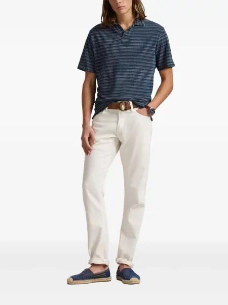Плетено дънково яке Polo Ralph Lauren на цветя с принт синьо