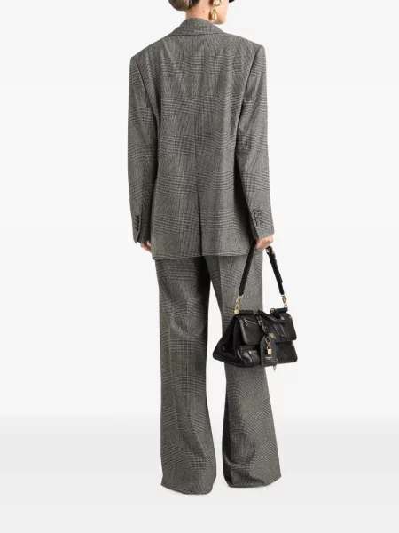 Marynarka Dolce And Gabbana w kratę flanelowa szara
