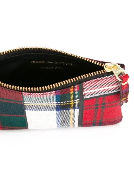Portfel Comme Des Garçons Wallet w kratkę czerwony