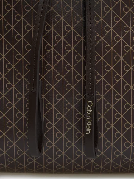 Рюкзак Calvin Klein с принтом коричневый