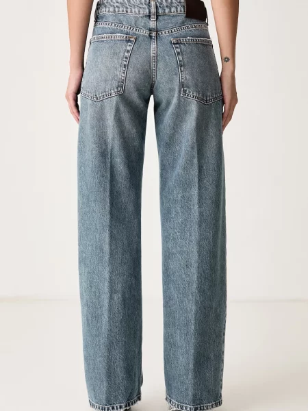 ViCOLO jeansy straight niebieskie