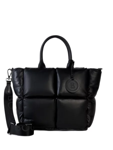 Kožená shopper kabelka Bogner černá