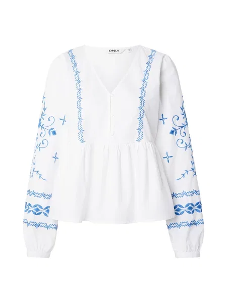 ONLY Bluză ONLRUIKA albastru alb