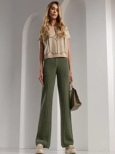 Штани повсякденні TrikoBakh вовна/поліестер хакі