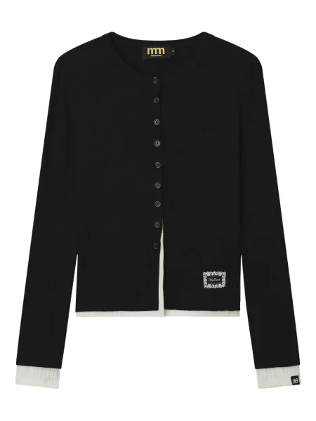 Cardigan Mini Cream negru