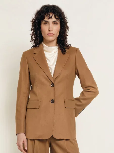 Max Mara Studio Blejzr Volpino světle hnědá