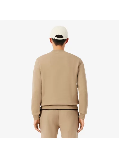 Lacoste Bluza Polarowa Z Okrągłym Dekoltem beżowy