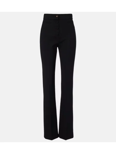 Pantaloni Valentino de lână negru