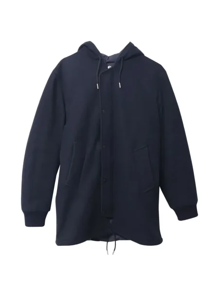 Palton Sandro cu glugă negru