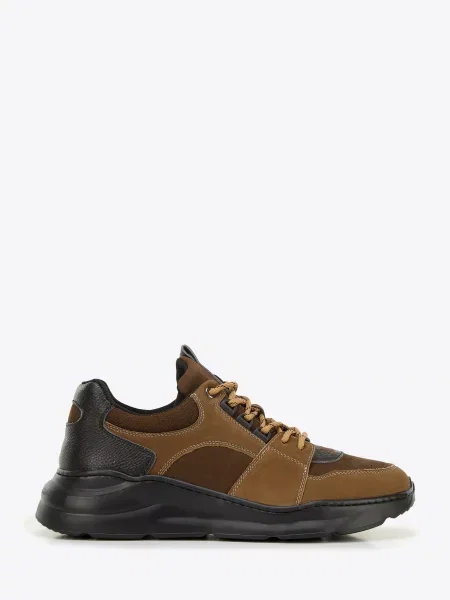 Sneakersy na lekkiej podeszwie brązowe