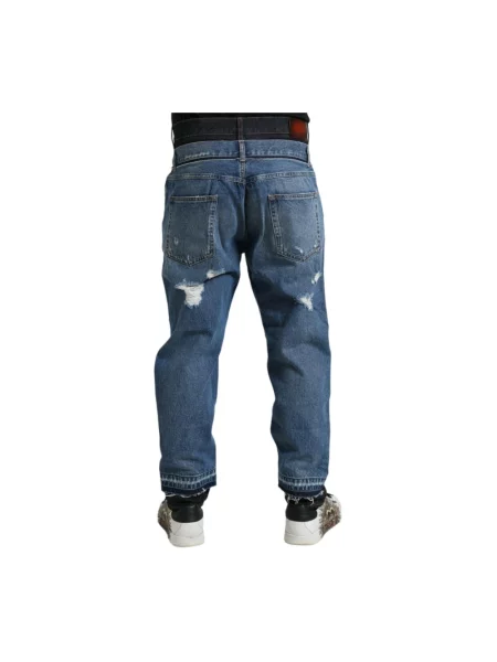 Skinny jeansy skinny Dolce And Gabbana niebieskie