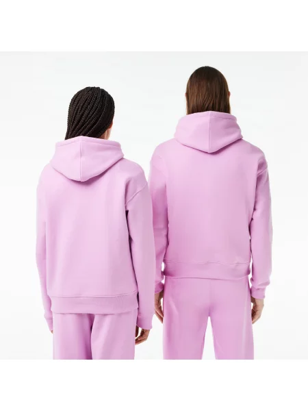 Lacoste Bluza Dresowa Unisex Loose Fit Z Kapturem I Bawełny Organicznej biała