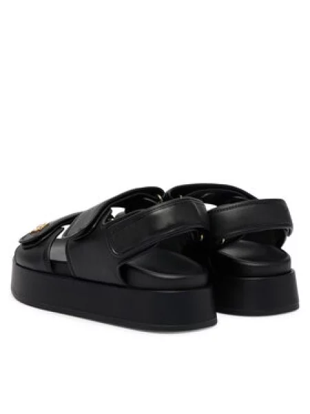 Tommy Hilfiger Sandale Leather Sporty Platform Sandal crna