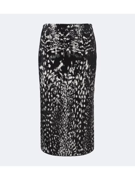 Fustă tip creion Tom Ford de catifea negru