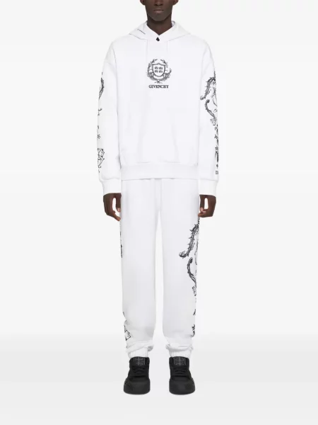 Pantaloni Givenchy cu imagine alb
