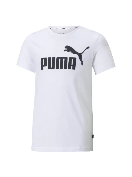 PUMA Młodzieżowa koszulka z logo Essentials Akcesoria biały