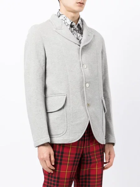 Jednořadé sako Comme Des Garçons Shirt šedé