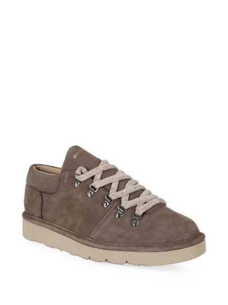 Sneakerși Panchic din piele maro