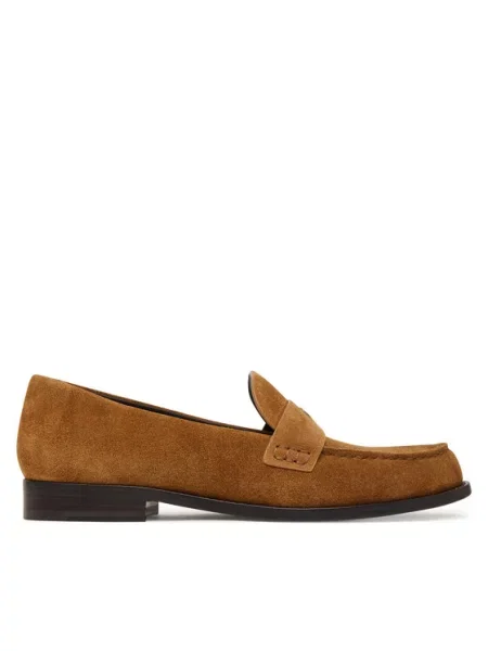 Pantofi loafer Tory Burch maro