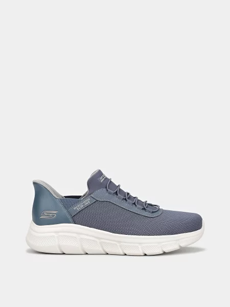 Кожаные кроссовки Skechers синие