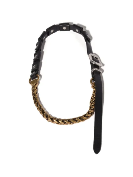 Colier Miu Miu din piele negru