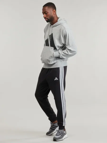 Hanorac cu glugă Adidas din material terry gri